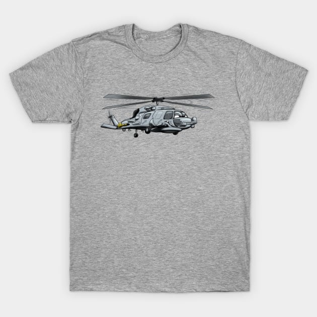 SH-60 Seahawk Military Helicopter Cartoon Illustration T-Shirt by hobrath